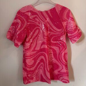 Girls Sequin Pink Dress